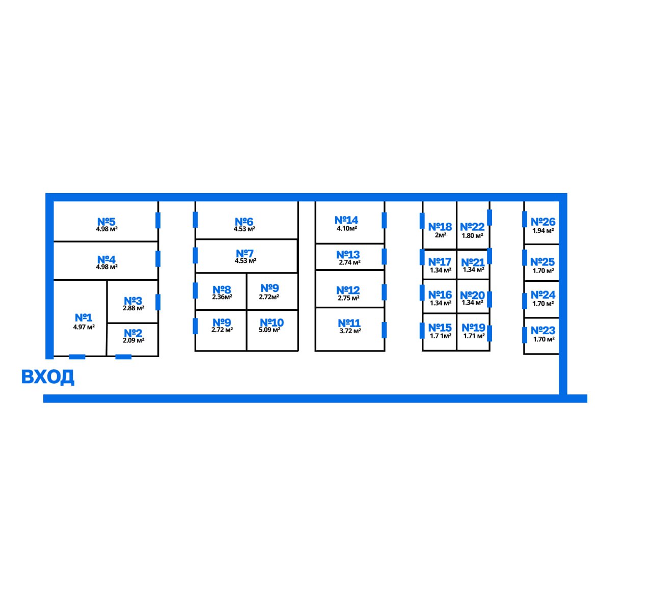 Схема расположения кладовых
