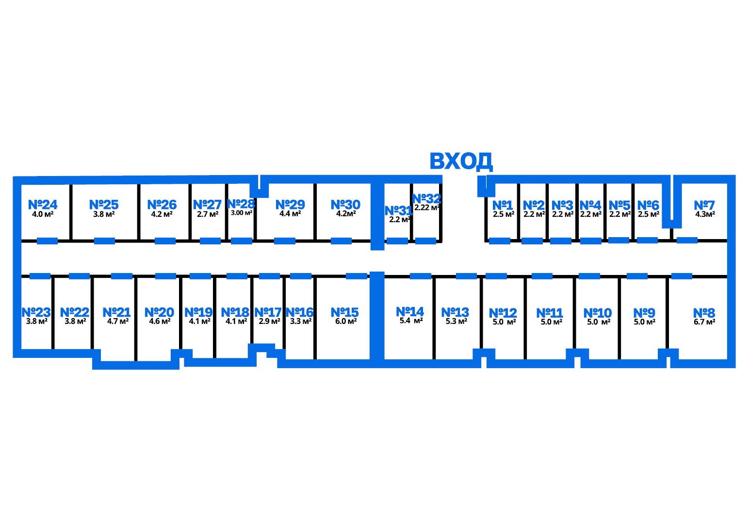Схема расположения кладовых