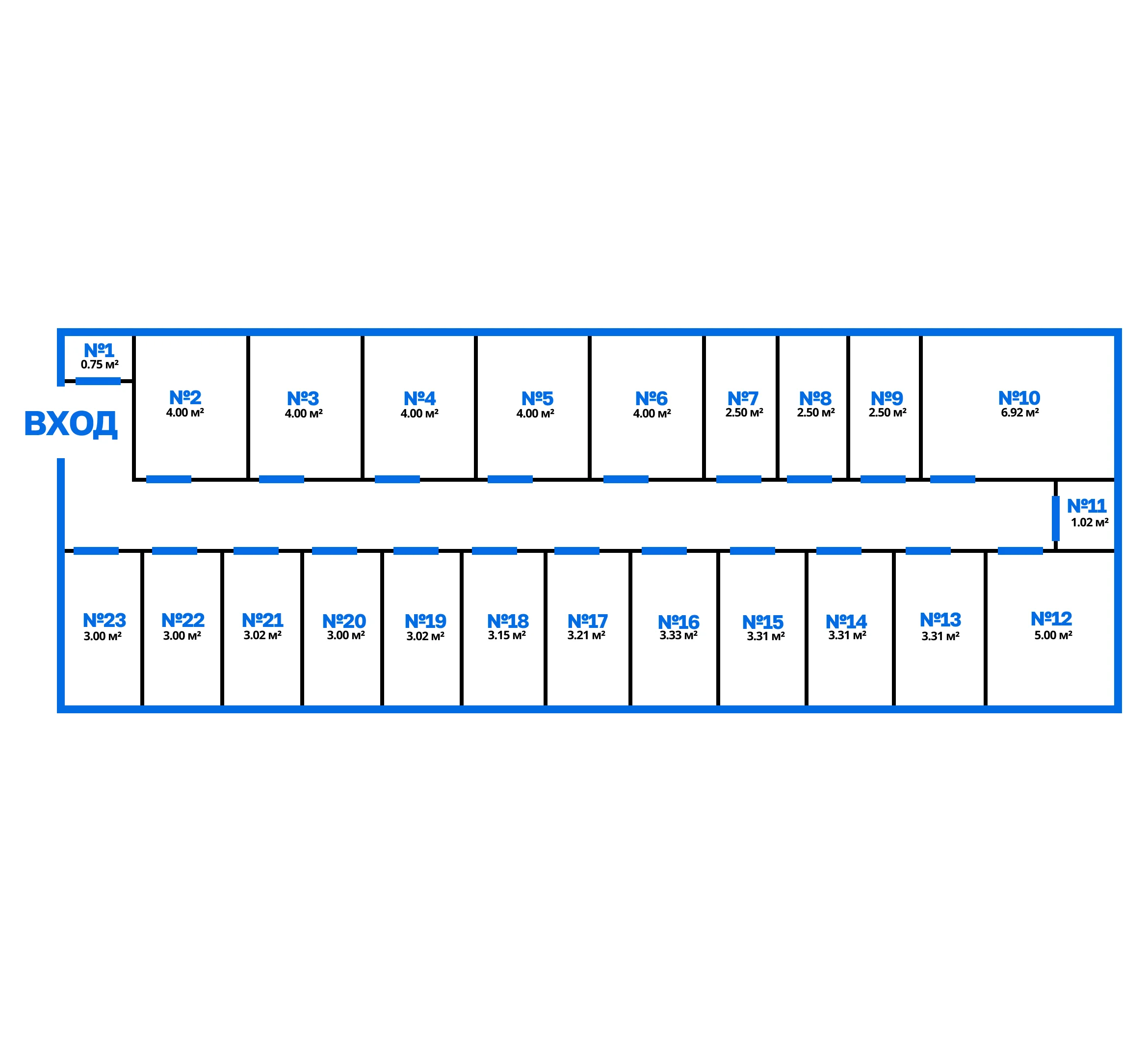 Схема расположения кладовых