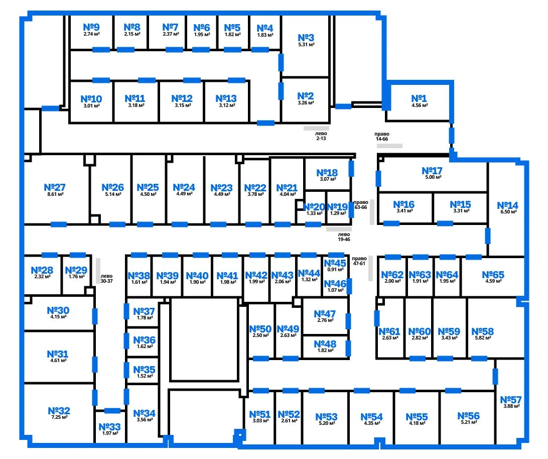 Схема расположения кладовых